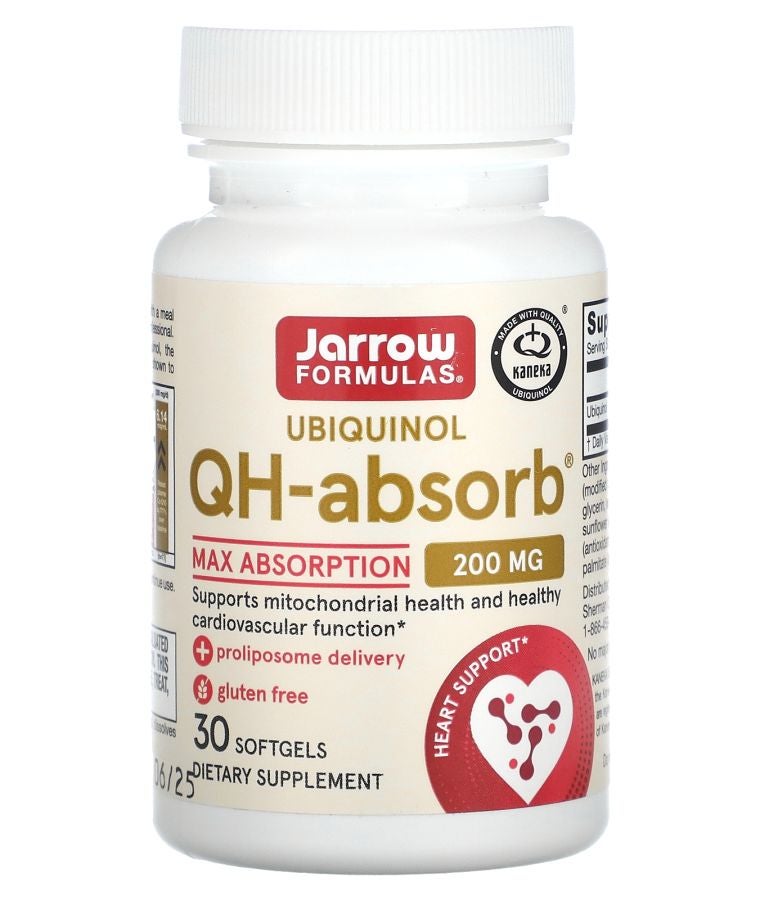 jarrow formulas Ubiquinol QH-Absorb Max Absorption 200 mg 30 Softgels