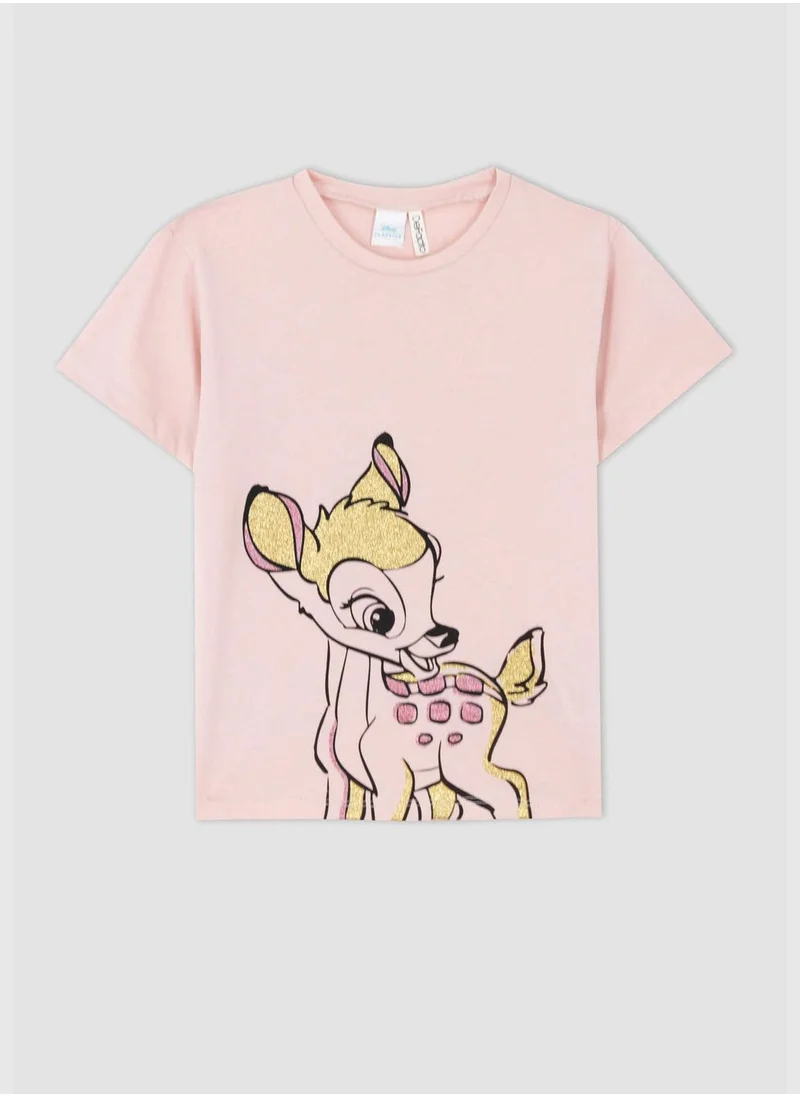 DeFacto Regular Fit Short Sleeve Bambi Print T-Shirt