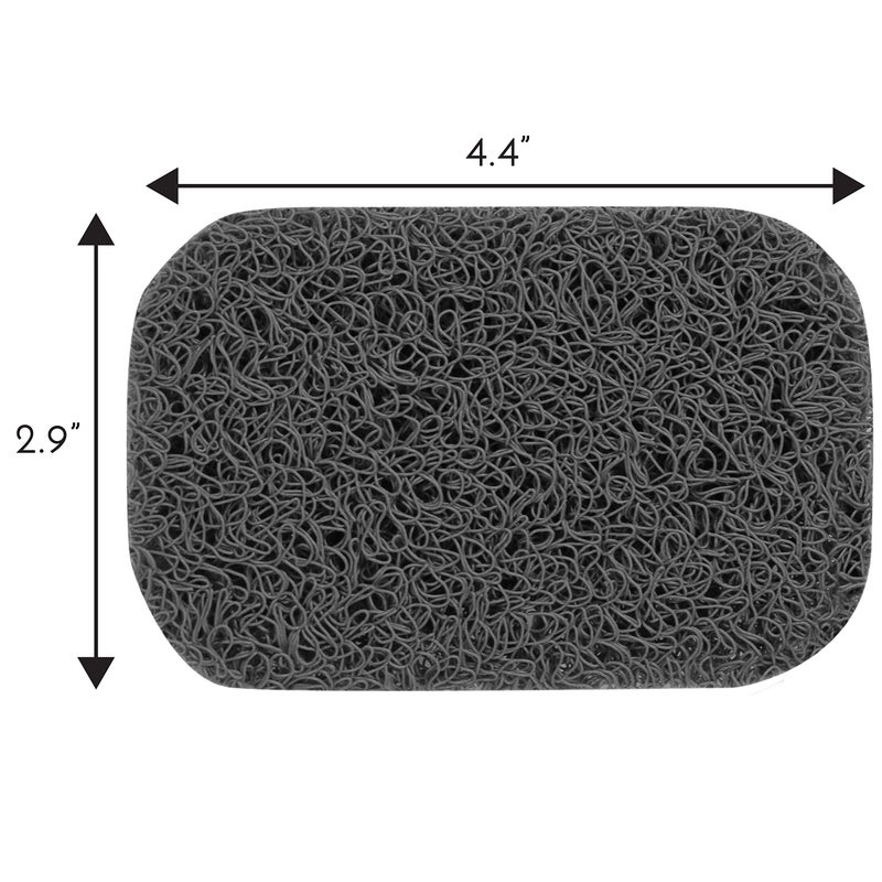 S&T INC. Bar Soap Holder for Kitchen, Bathroom, and Soap Dish, 4 Pack, Dark Grey, 2.9 inches by 4.4 inches - Image 3