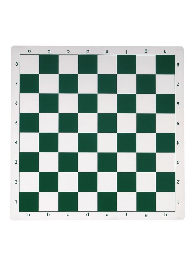 WE Games- Tournament Roll Up Vinyl Chess Board- Green and White - Image 1