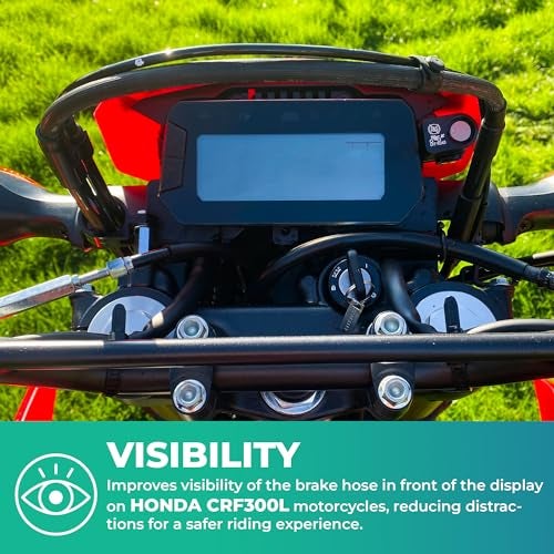 VDE Industries Brake Hose Display Mod Fix compatible with Honda CRF300L - Spacer for Improved Visibility of Brake Hose - Image 4