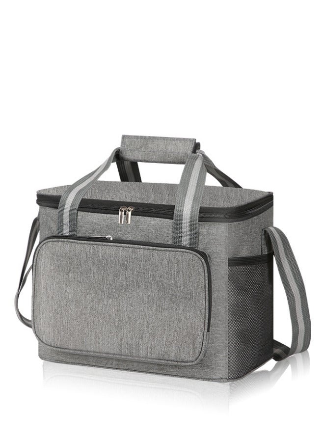 XiuWoo Large Capacity Lunch Bag Thickened Outdoor Oxford Cloth Thermal Insulation and Cold Insulation , 15L , 31*19*23 CM - Image 1