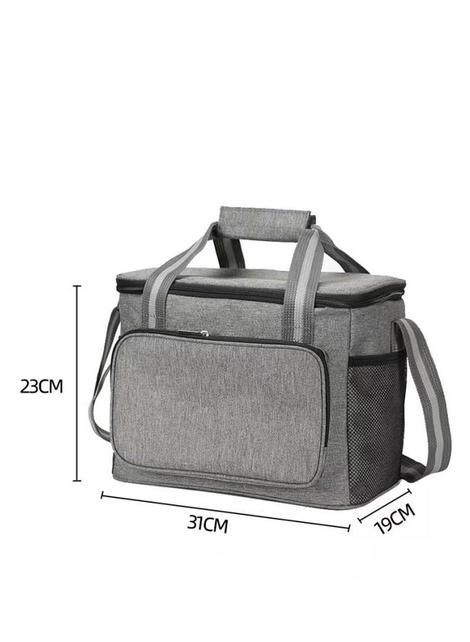 XiuWoo Large Capacity Lunch Bag Thickened Outdoor Oxford Cloth Thermal Insulation and Cold Insulation , 15L , 31*19*23 CM - Image 4