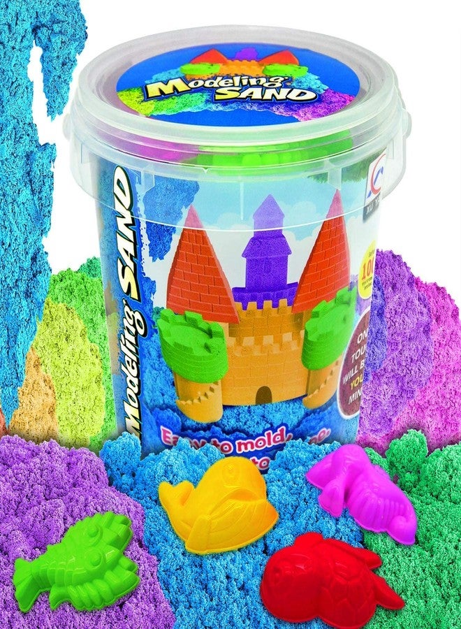 MARMIX Kids Play Sand Bucket Activity Kit Natural Scented 500gm of Sand Molded Tools in, Free Flowing & Easy to Mold Play Sand, Sensory Sand Kit, Gift for Boys & Girls (500 gm Bucket) - Image 5