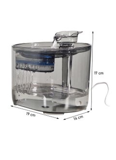NNC PETS Pet water fountain for cats and small dogs, Transparent water dispenser with Filtration system, Ultra quiet water pump, and Adjustable water flows, 2.2L Large capacity (17 cm)  - Image 2