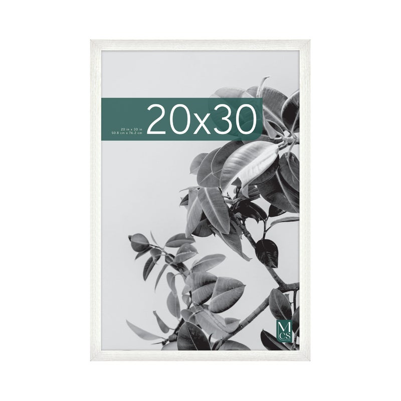 MCS Studio Gallery 20x30 Poster Frame White Woodgrain Vertical  Horizontal Wall Hanging Large Picture Frame for Photos Posters  Art Prints 1Pack