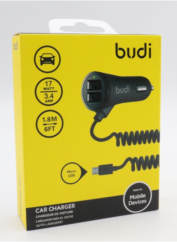 budi Car Charger With Micro USB – M8J068M  - Image 4