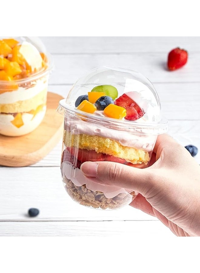 Clear Plastic Cups with Dome Lids – Pack of 50 – Ideal for Juices and Cold Beverages - Image 3