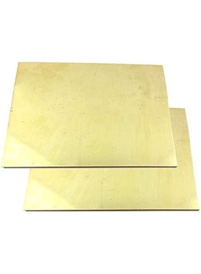 صفائح نحاسية نقية صفائح معدنية H62 رقائق نحاسية مقاس 200 مم × 200 مم سمك 0.5 مم قطعتان - Image 2