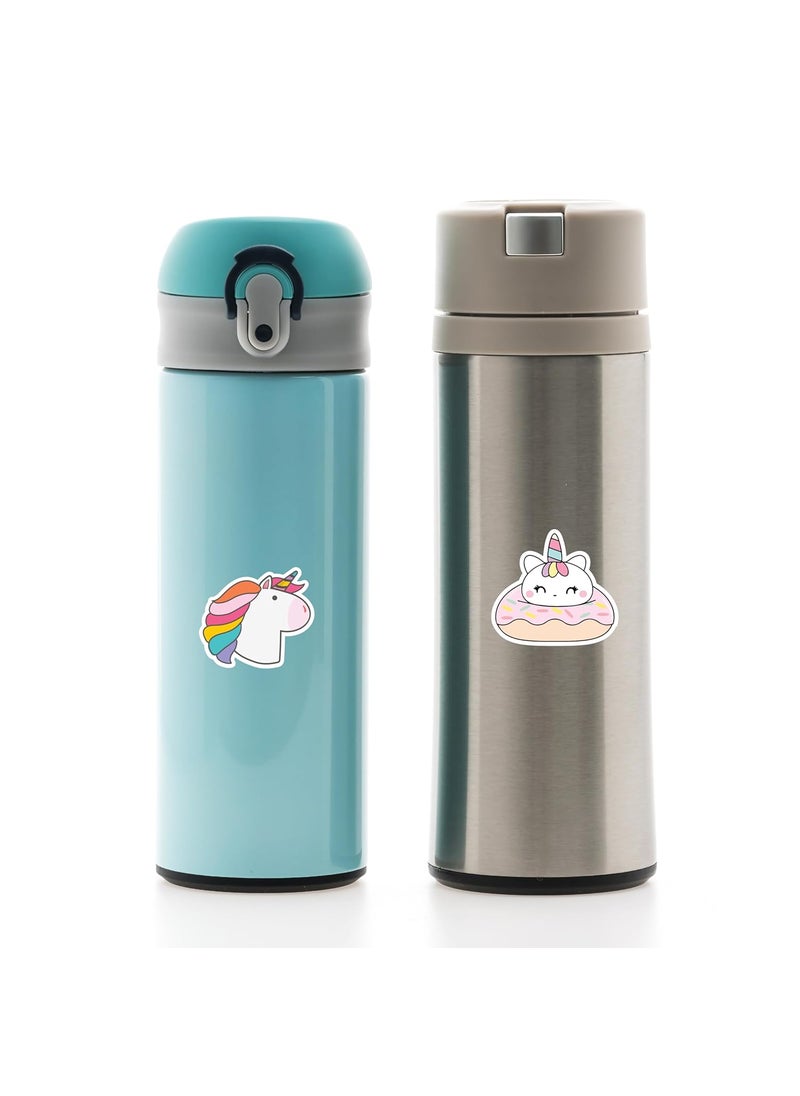 D2c D2C Unicorn Sticker Pack of 81 Glitter Finish Stickers Pastel Unicorns and Rainbows for Kids Teens Scrapbooks Water Bottles Laptops DIY Crafts  - Image 5