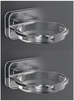 In Air Acrylic Small Wall Shelf Set of 2 for Security Cameras, Speakers, Baby Monitors, Floating Shelves Easy to Install No Drill (Clear)  - Image 1