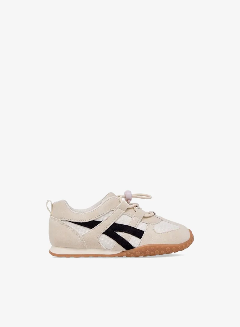 جونيورز Boys Panelled Toggle Lace Ankle School Sneakers