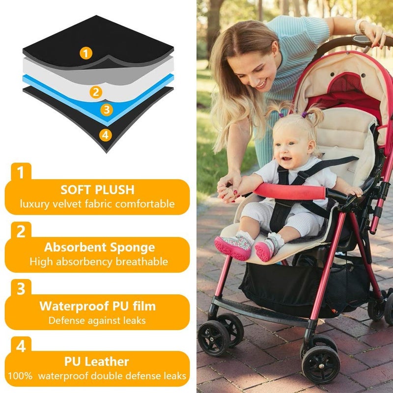 BicycleStore Piddle Pad Car Seat Protector, BicycleStore Waterproof Liner Potty Training Pads Machine Washable Toddlers Car Seat Baby Infants Saver Cover Mat for Child Stroller, Dinner Chair (Black 2 Pack) - Image 5