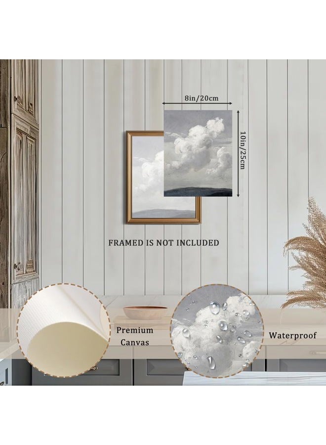 XOCUUI Unframed Canvas Wall Art Classical Oil Painting Canvas Prints Decor Clouds Sky with Vintage Landscape Wall Art Pictures Home Decor 8x10in - Image 3