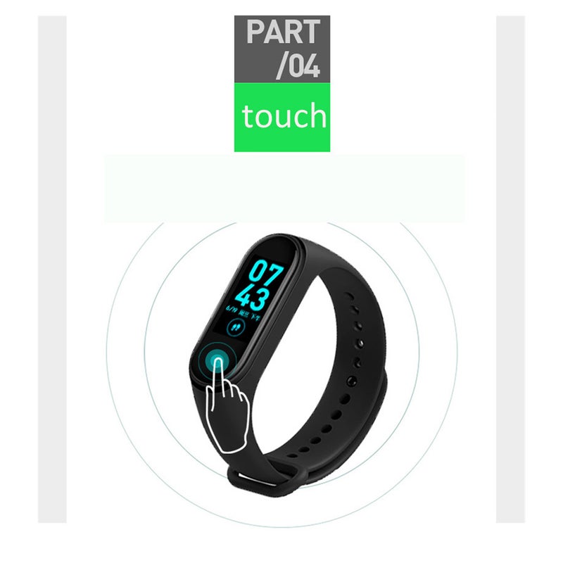 M4 smart bracelet 0.96-inch screen BT4.0 IP67 waterproof Sports pedometer Message reminder Alarm clock Heart rate Sleep health monitoring Multiple exercise modes - Image 5