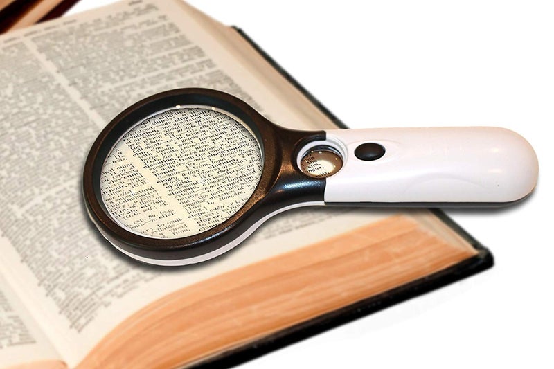 TNEMEC Magnifying Glass with 3 Led Light 3X & 45X Big Size Zoom Lenses for Seniors, Book and Newspaper Reading Handheld Magnifier, Reading Lens Jewelry Loupe, Insect Hobby Observation, Classroom Science - Image 2