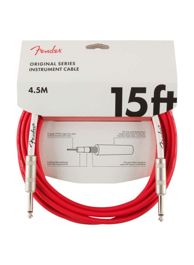 Fender Original Instrument Cable Fiesta Red 4.5m - Image 2