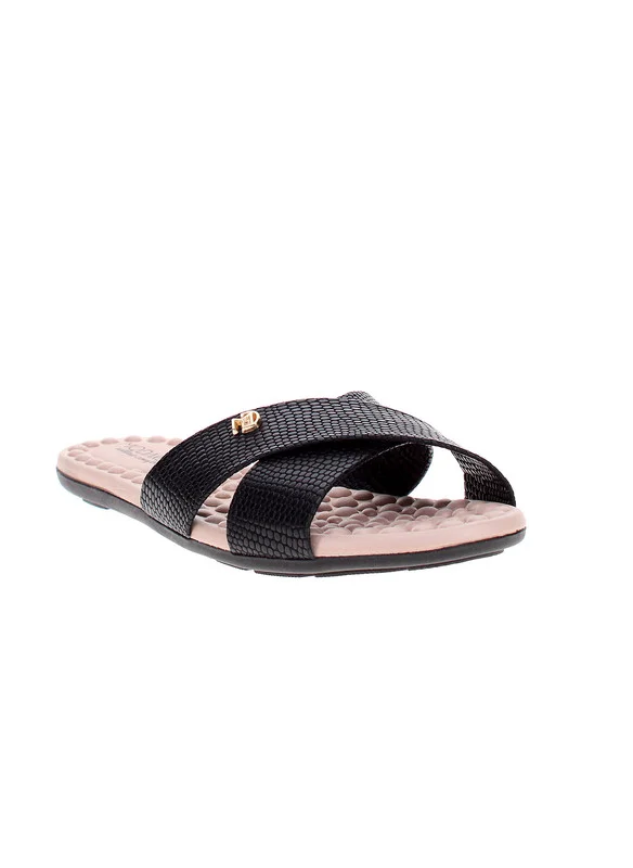 مودار Modare Ladies Flat Sandals Black | Made In Brazil