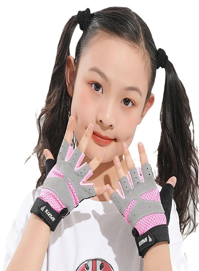CXQRR Kids Sport Gloves, Kids Half Finger Gloves, Kids Boys Girls Cycling Gloves, Kids Fishing Gloves for Cycling Camping Fishing Outdoor Sports - Image 4