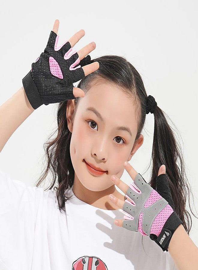 CXQRR Kids Sport Gloves, Kids Half Finger Gloves, Kids Boys Girls Cycling Gloves, Kids Fishing Gloves for Cycling Camping Fishing Outdoor Sports - Image 5