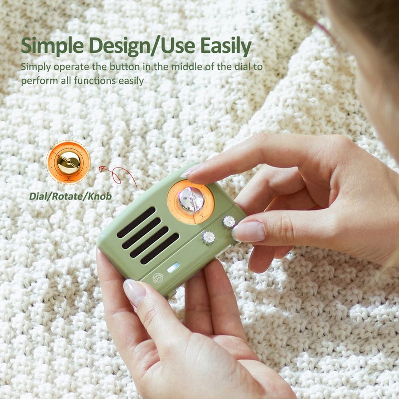 Muzen OTR Magnetic Sticker Speaker Portable Bluetooth Speaker,Apply for Metal Surface, Wireless Bluetooth 5.3 and Type-C Charge, Mini Size with Big Loud, Retro Style Home Accessory - Image 4
