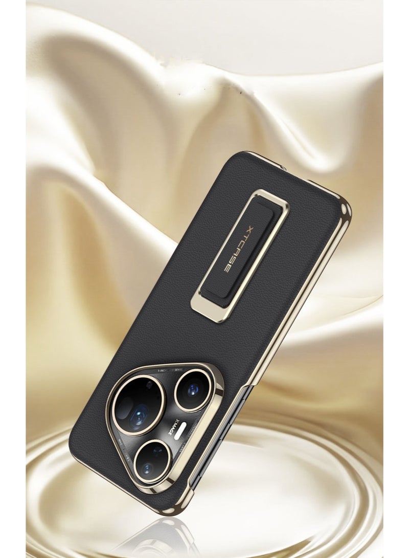 عام غطاء جلد واقي فاخر لهواوي P80 الترا: حامل قابل للتعديل وحماية مغناطيسية للمفصل، حافظة جلدية واقية - Image 3