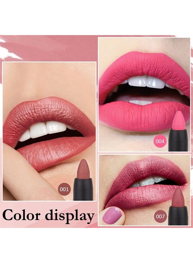 BINGBRUSH 3 Colors Moisture Smooth Longwear Lipstick Pack Set, Matte Color Stick Ultimate Lip Crayon for Makeup Collection - Nourishing Lipstick with a Matte Finish Waterproof Velvet Lipgloss Lip Stain (01# 04#