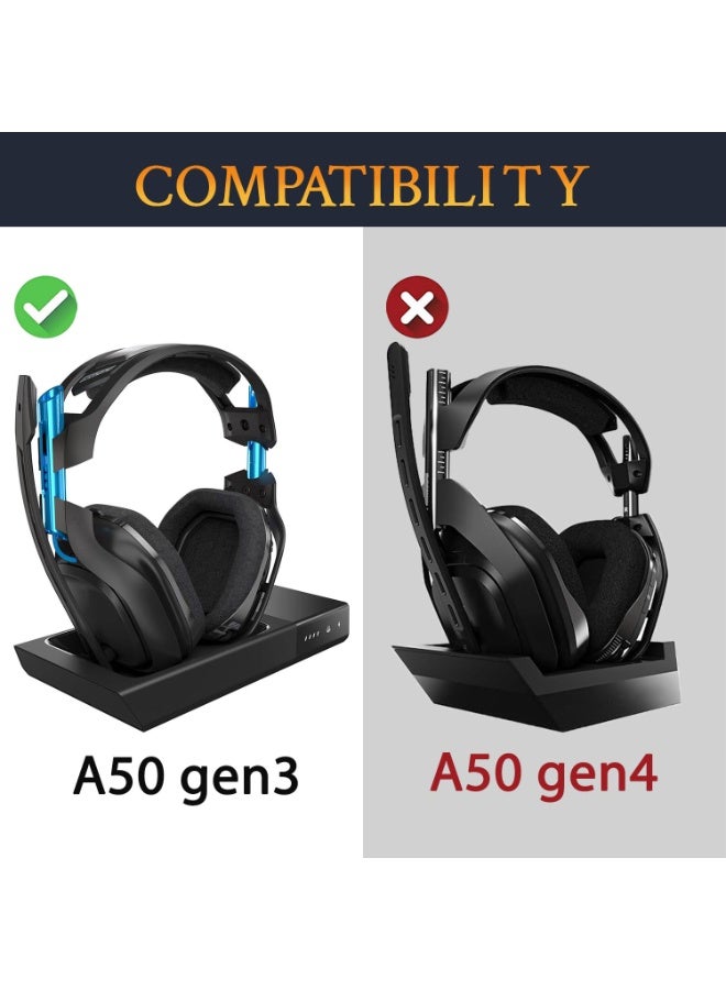 KISSUN Replacement Earpads for Astro A50 Gen3 (Do Not Fit A50 Gen 4) Headset, Ear Pads Cushions with Durable Mesh Fabric, Noise Isolation Foam - Black - Image 2