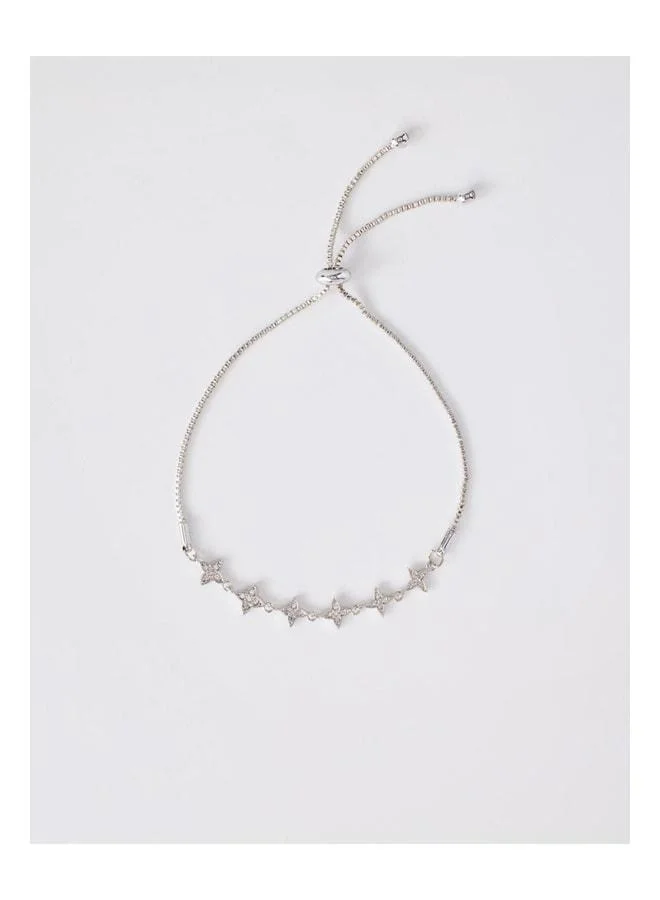 Adjustable Bracelet with Gold-Colored Star Design.
