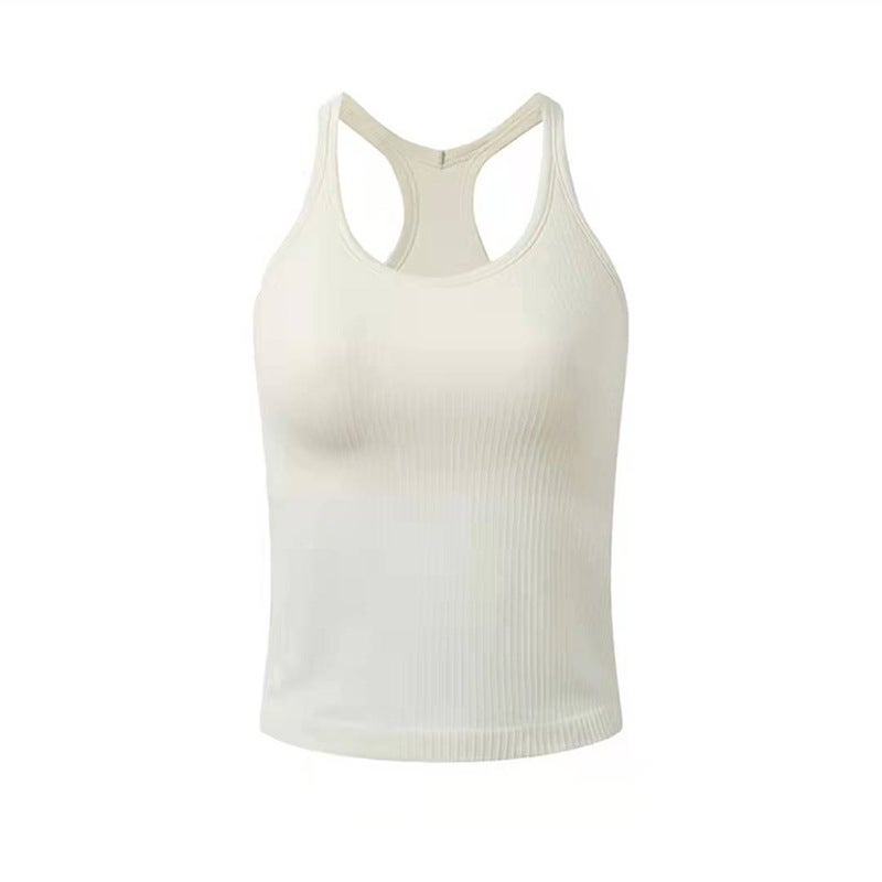 Generic Womens Quick-Dry Yoga Tank Top Sleeveless Running Fitness Vest Brown  - Image 4