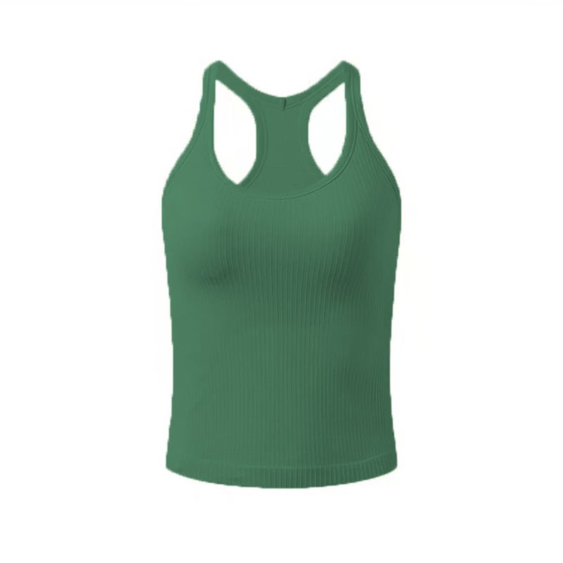 Generic Womens Quick-Dry Yoga Tank Top Sleeveless Running Fitness Vest Brown  - Image 2