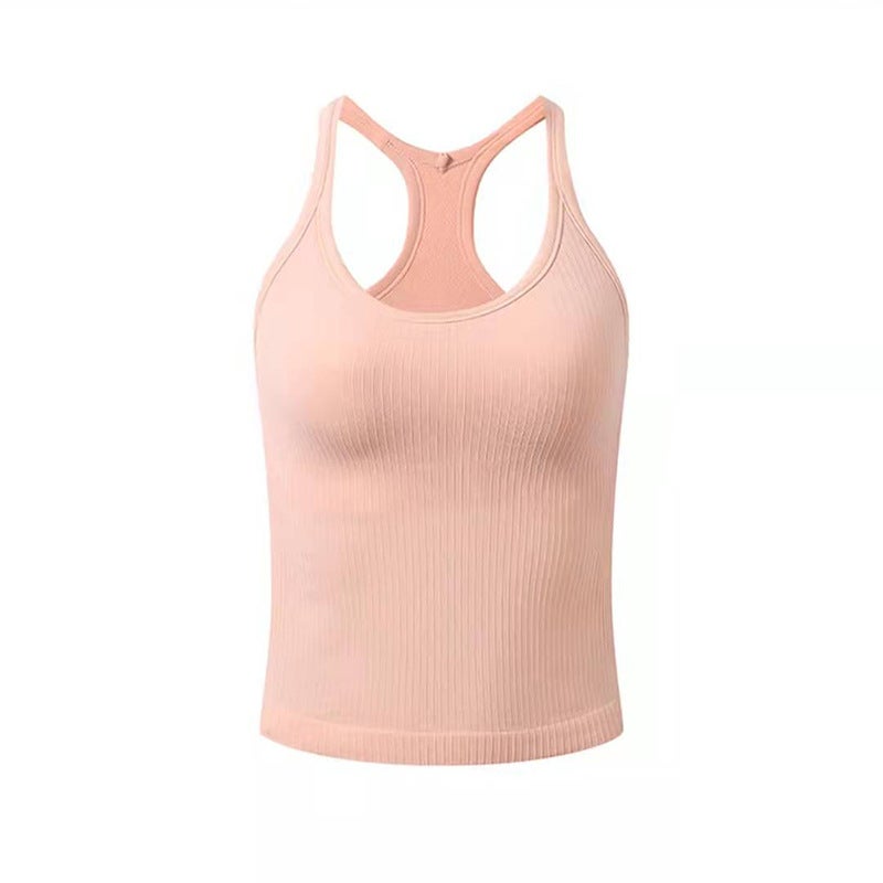 Generic Womens Quick-Dry Yoga Tank Top Sleeveless Running Fitness Vest Brown  - Image 5