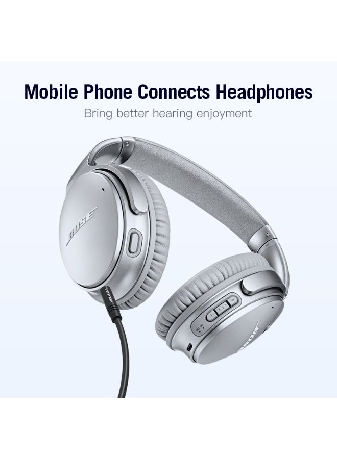 VENTION 3.5mm Male to 2.5mm Male Audio Cable Black Metal Type Model - Image 4