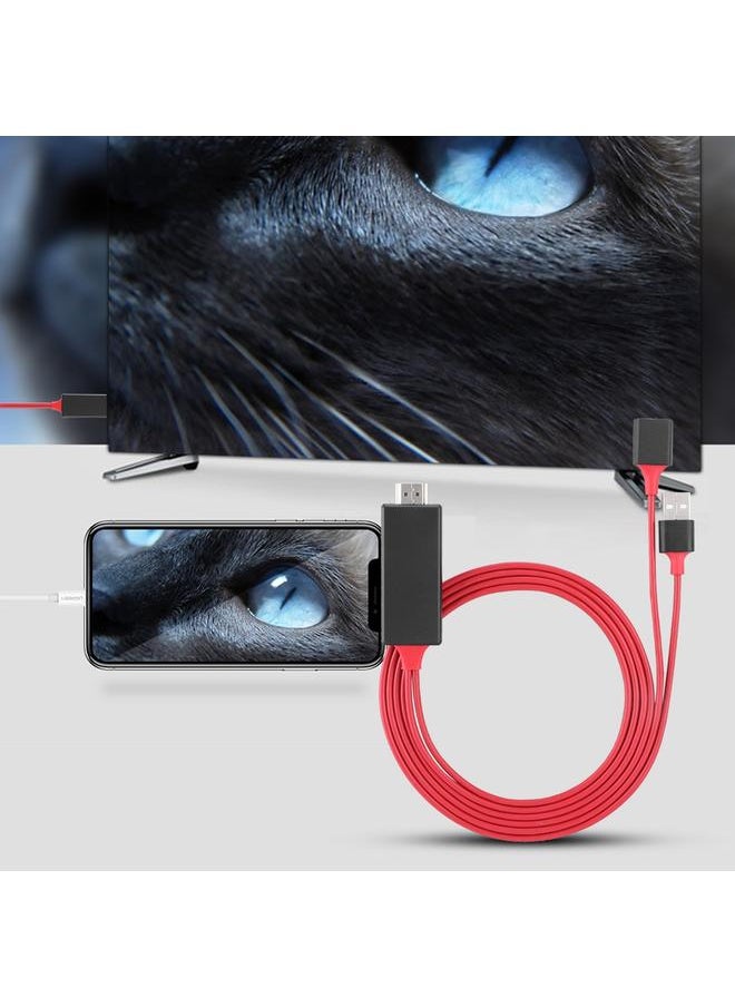 Thoraya - Original Lightning to HDMI for Apple IPHONE IOS 11 Same Screen Line Video Cable - Image 1