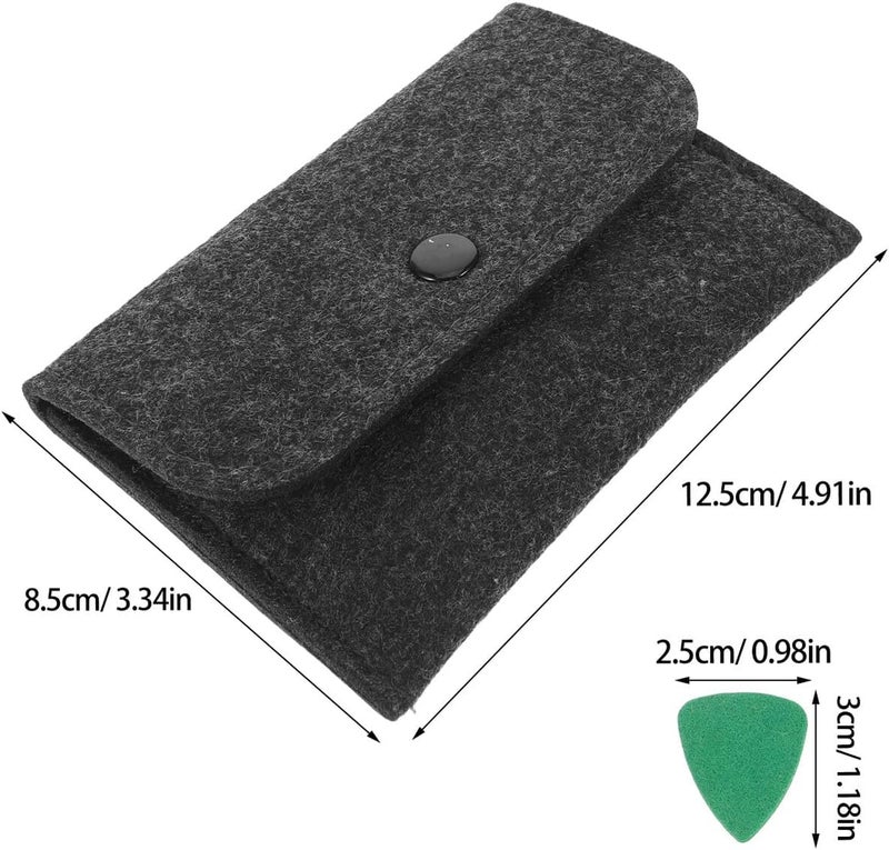 Various size alternatives Ukulele Felt Picks Set 10pcs Heart-shaped Wool Plectrums round Felt Storage Bag for Acoustic Beginners and String Instrument Accessories Gulf standard sizing alternatives - Image 2
