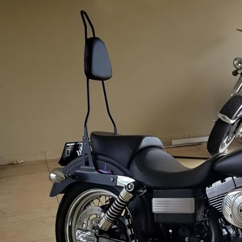 AUFER Detachable Black Passenger Backrest Sissy Bar With Back Rest Pad Compatible With For Harley Dyna Street Bob Super Glide Low Rider Wide Glide FXD FXDB FXDC FXDL FXDWG FXDSE 2006-UP - Image 2