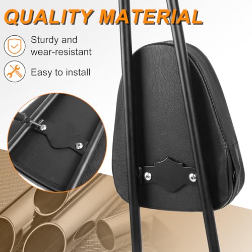 AUFER Detachable Black Passenger Backrest Sissy Bar With Back Rest Pad Compatible With For Harley Dyna Street Bob Super Glide Low Rider Wide Glide FXD FXDB FXDC FXDL FXDWG FXDSE 2006-UP - Image 5