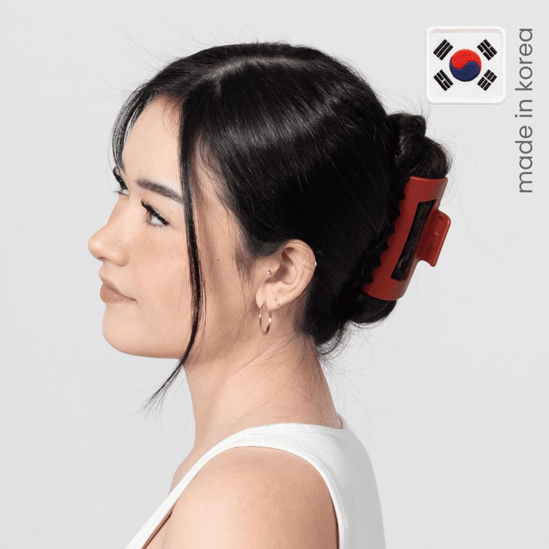 Mello The Original Mello Hair Claw Clip Squishy Claw Clip Made in Korea Patent Pending 30021976 (Pink, Red, Blue, Black, Brown, White, 6 Pack Medium) - Image 4