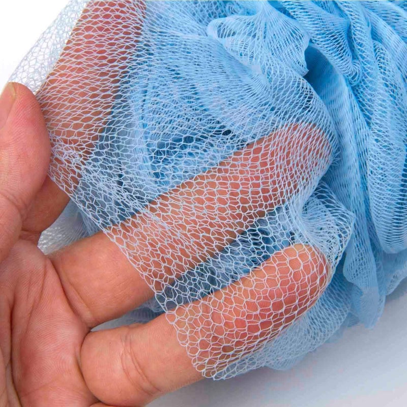 Arswin Loofah Back Scrubber for Shower Wooden Long Handle Bath Sponge Lufa Shower Brush Soft Nylon Mesh Back Cleaner Washer Women Men Exfoliating Luffa Pouf on a Stick for Body Blue - Image 5