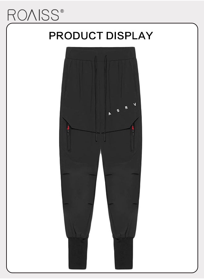 roaiss Men's Casual Pants Trend Brand Gym Sports Jogging Pants Multi-pocket Cargo Pants Quick Dry Fitness Trousers Workout Trackpants  - Image 4