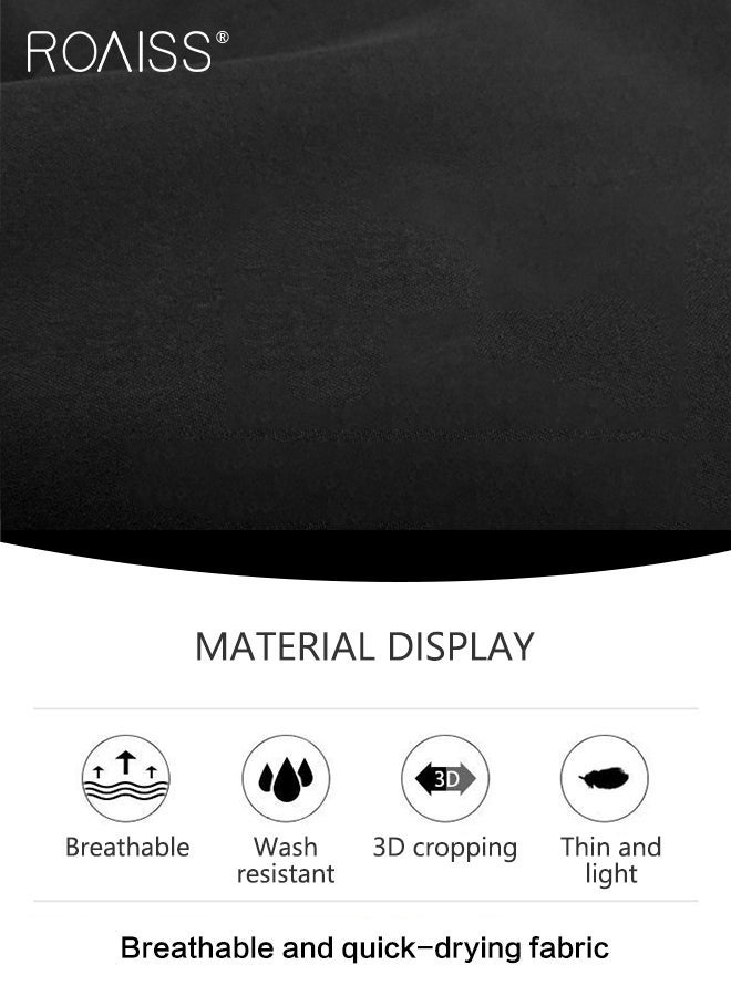 رويس بنطلونات جري كاجوال للرجال، بنطلونات كارغو برباط مع أرجل ضيقة وتصميم نحيف، بنطلونات رياضية برباط عند الكاحل مع جيوب، بنطلونات سريعة الجفاف للرجال، مناسبة للارتداء اليومي أو الأنشطة الخارجية أو أي أنشطة بدنية - Image 4
