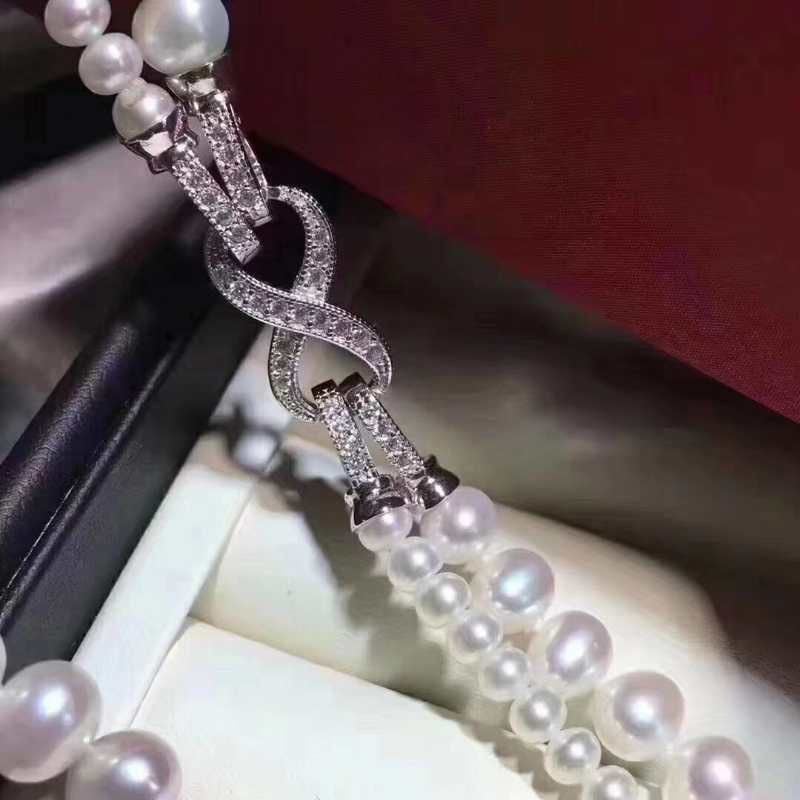 String Pearl Necklace Buckle Connecting Buckle Buckle Diy Bracelet Buckle Sweater Chain Buckle Accessories 14K Gold Bow Buckle - Image 3