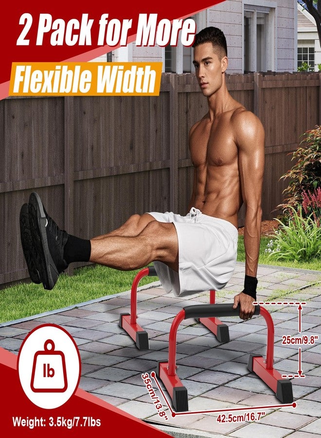 ETICSIPA Push Up Bar, Parallettes Bars For L-sit & Dip, Heavy-Duty No Wobbling Parallel Bars Stand For Handstands - Image 5