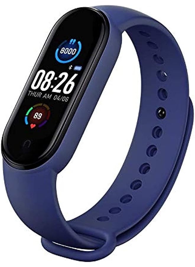 PROMASS Smart Bracelet Wristband Waterproof Sport Smart Watch Fitness Tracker Watch with Heart Rate Monitor Smart Watch with Message Reminder and Step Counter with Blood Pressure Monitor (Blue)  - Image 1
