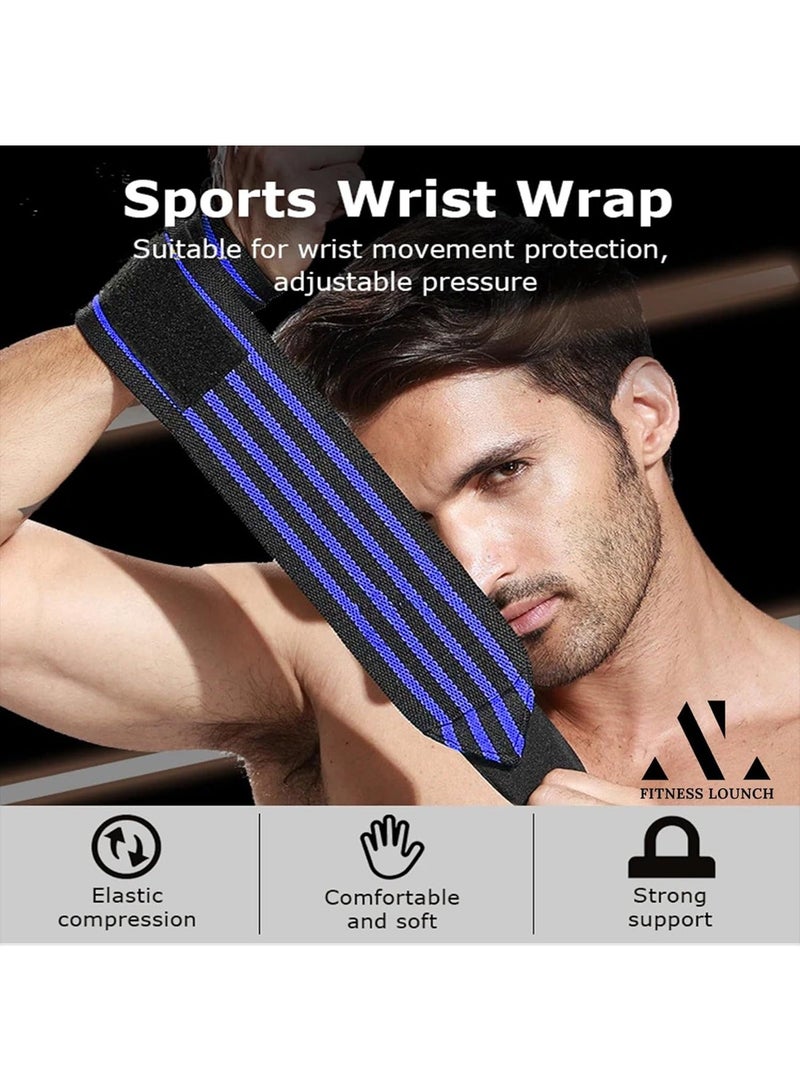 Wrist Wraps for Weightlifting and Fitness - Adjustable Support Straps with Thumb Loops, Compression for Men & Women, Suitable for Gym, Powerlifting, Cross-Training, Yoga, 21-Inch, Set of 2 - Image 3