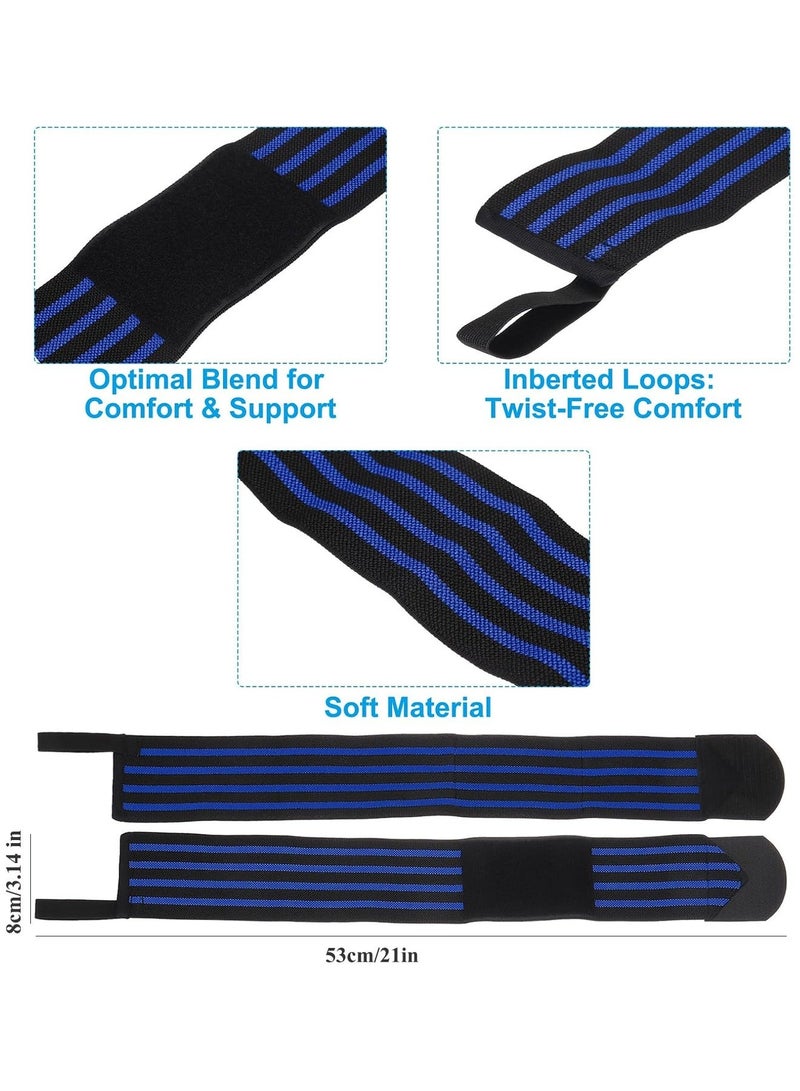 Wrist Wraps for Weightlifting and Fitness - Adjustable Support Straps with Thumb Loops, Compression for Men & Women, Suitable for Gym, Powerlifting, Cross-Training, Yoga, 21-Inch, Set of 2 - Image 4