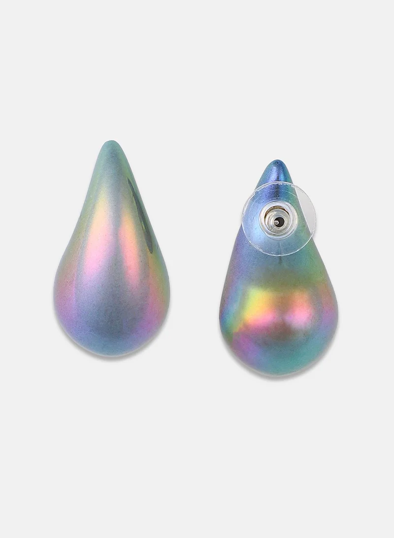 SOHI Teardrop Artificial Hoop Earring Jewellery