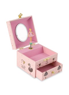 Generic Yongchang Stock 4 Inch Black Swan Ballet Music Box With Mirror Children's Jewelry Storage Music Box-Color:EB41-C-Size:10.5*10.5*8.5cm  - Image 2