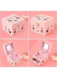 Generic Yongchang Stock 4 Inch Black Swan Ballet Music Box With Mirror Children's Jewelry Storage Music Box-Color:EB41-C-Size:10.5*10.5*8.5cm  - Image 4