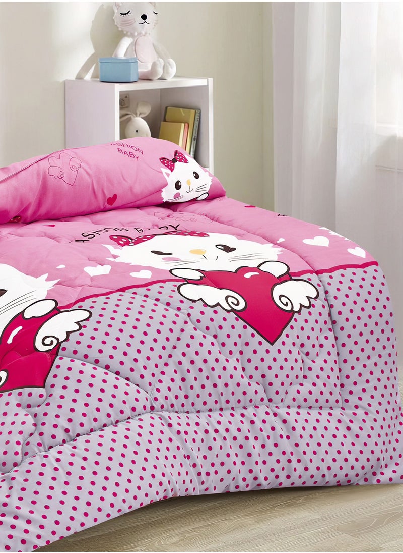 Ming Li 3-Piece kids Medium Filling Comforter set Reversible Bed Set Single Size 170x220 cm for Boys & Girls  - Image 5